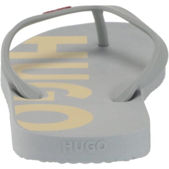 HUGO Men\'s Big Logo Print Flip Flops Slide Slippers Ice Blue Size 12/13 NWT main image 14